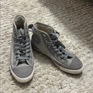 Gray High-Top Converse Sneakers